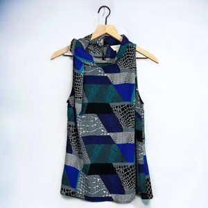 Laundry by Shelli Segal Sleeveless Sheer Blouse Animal Abstract Print 6